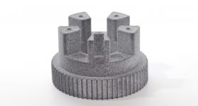 A 3D printed part produced by 3D Hubs on HP’s Multi Jet Fusion. Image via 3D Hubs.