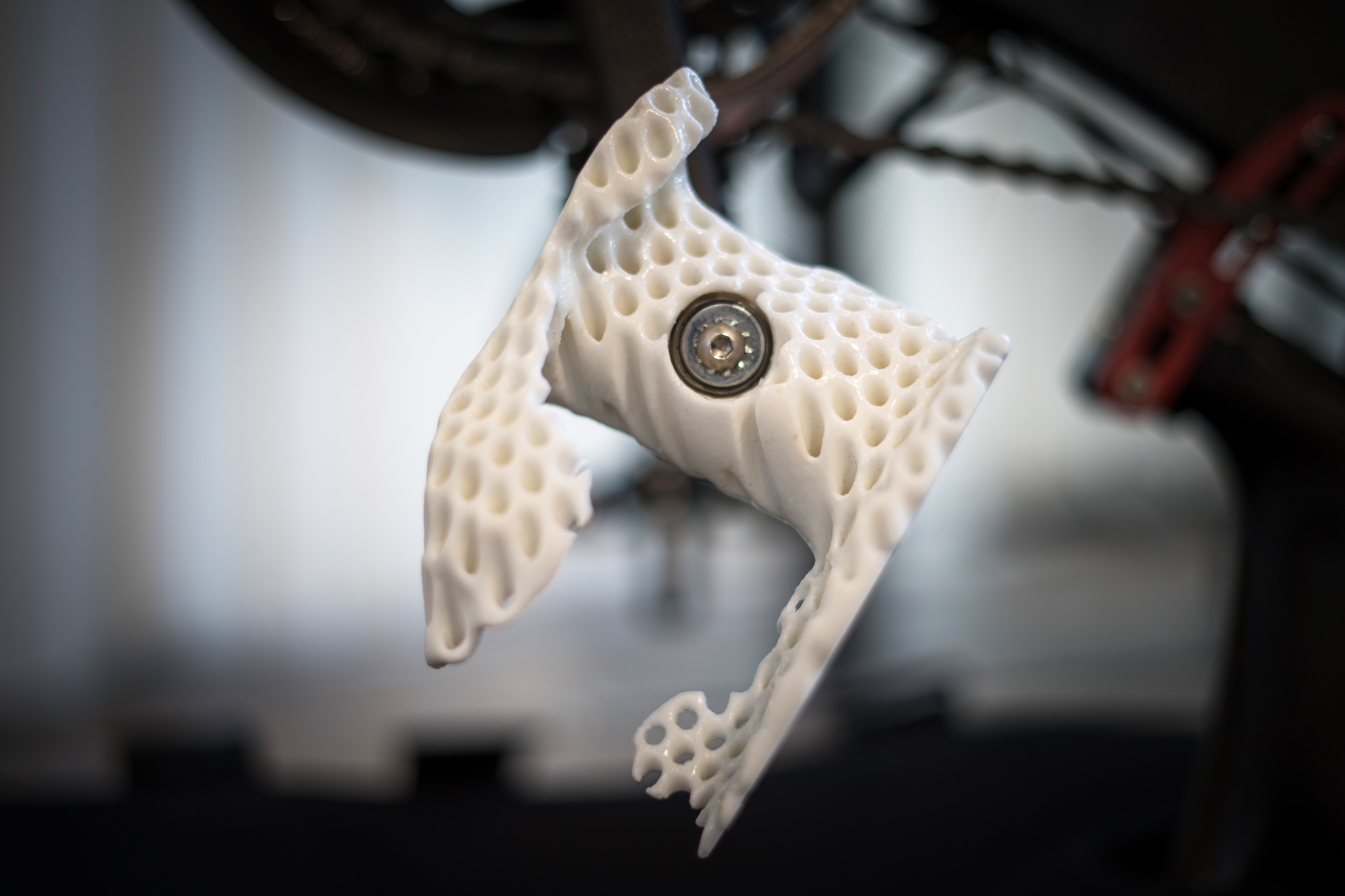 One of the 3D printed bike handles. Photo via Zortrax.