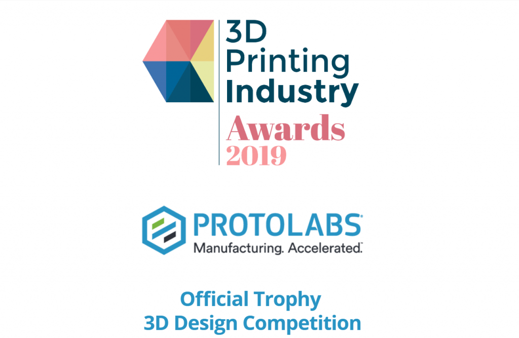 2019 3D Printing Industry Awards Trophy Design Challenge graphic