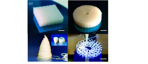 Photographs taken from 3D printed structures with increasing complexities. Scale bars are 5 mm. Image via LLNL.