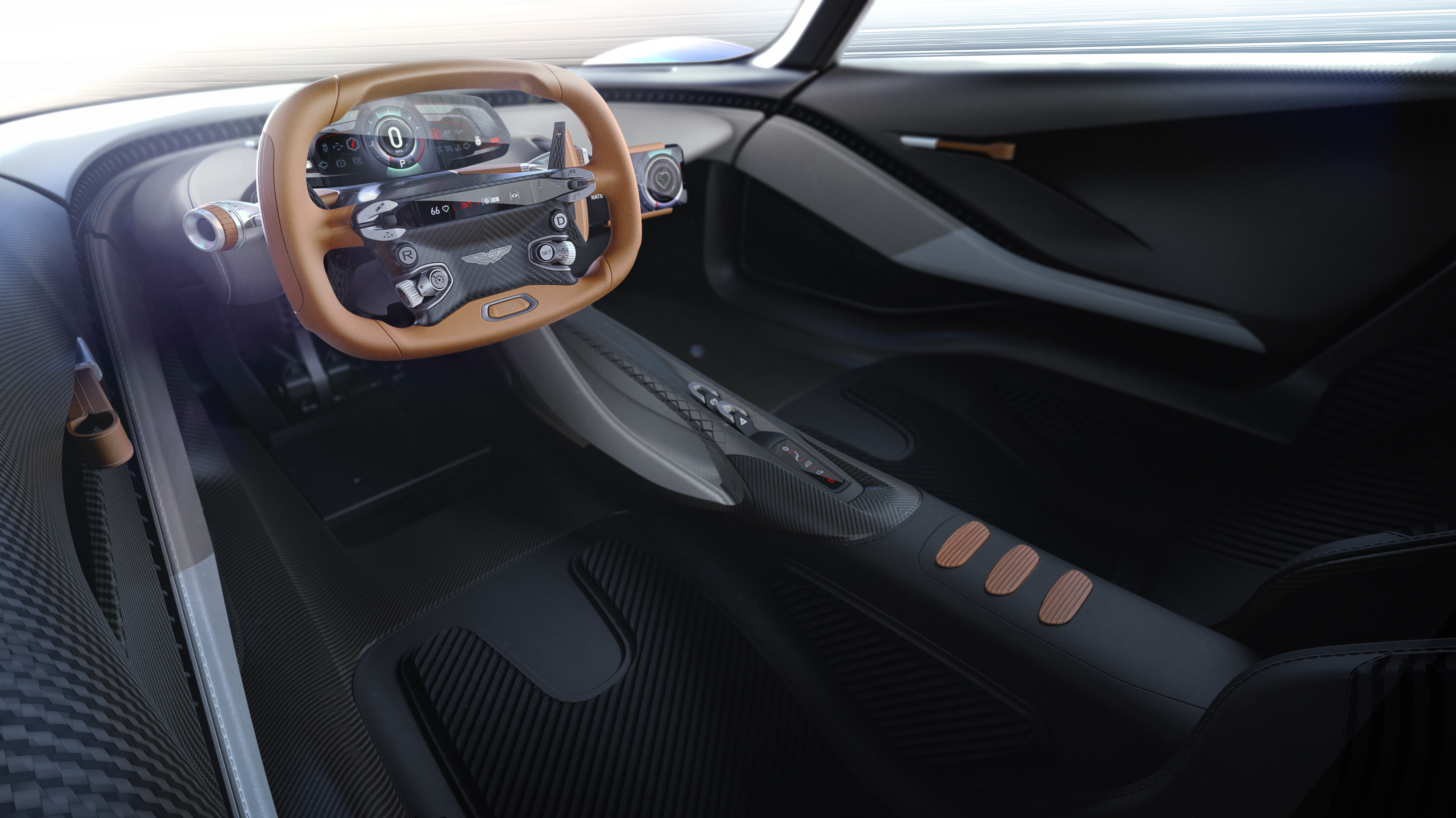 The 3D printed centre console of the Aston Martin AM-RB 003 hypercar. Image via Aston Martin.