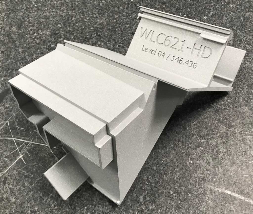 3D printed node for Walters & Wolf cladding. Photo via 3Diligent