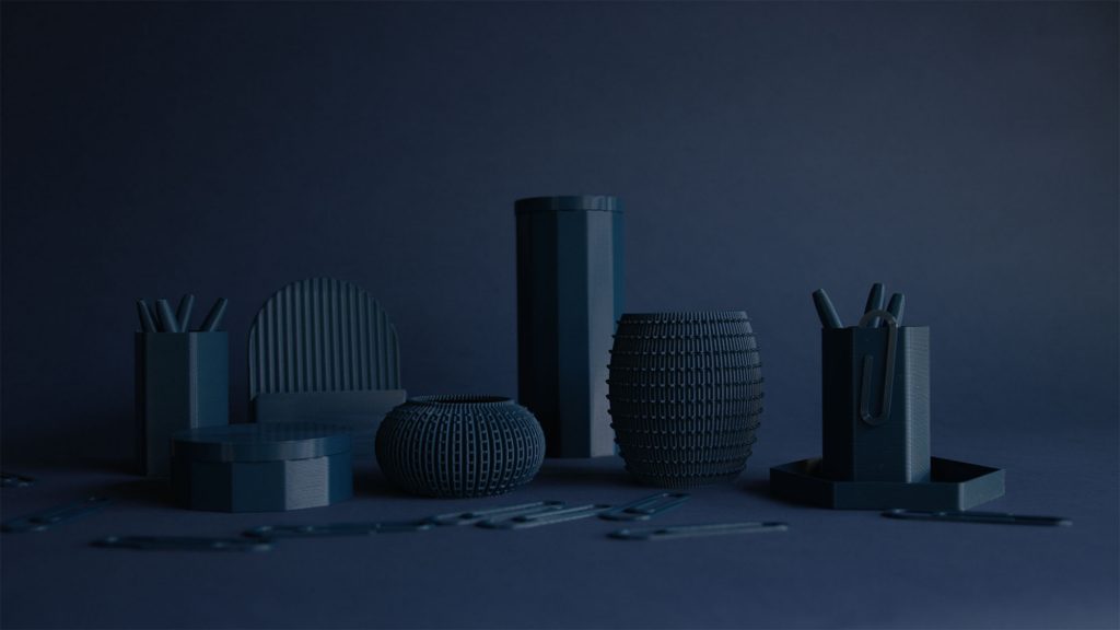 The Batch.works homeware collection in Ocean blue. Image via Batch.works.
