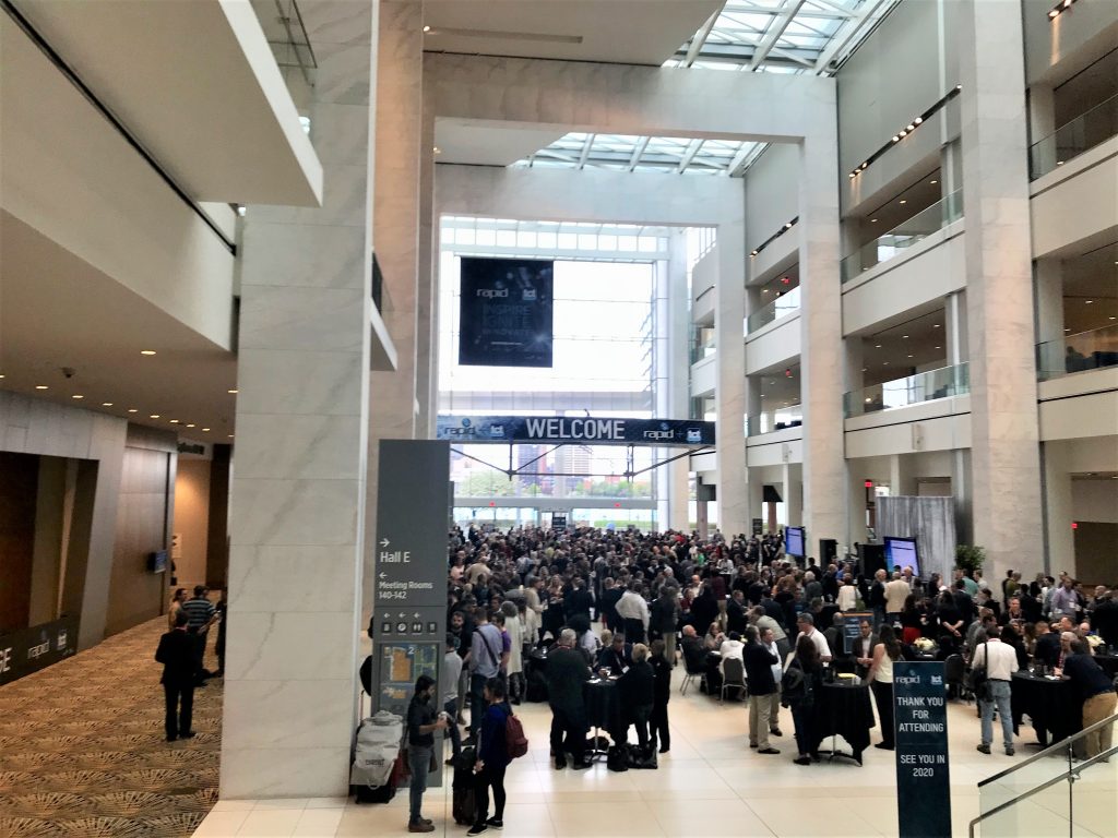 Networking event on the first evening of RAPID + TCT 2019. Photo by Beau Jackson
