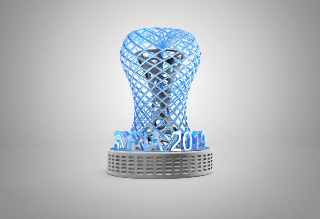 Optim trophy by Ferran Sánchez Monferrer for the 2019 3D Printing Industry Awards.