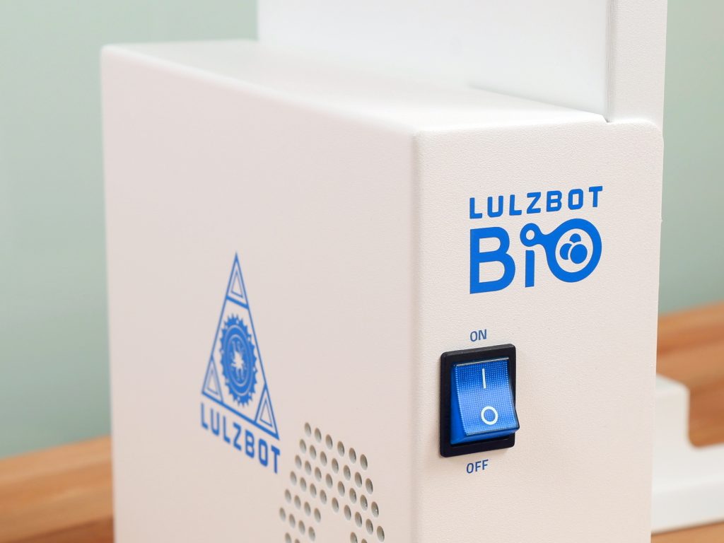A first glimpse of the LulzBot Bio 3D printer. Photo via Aleph Objects