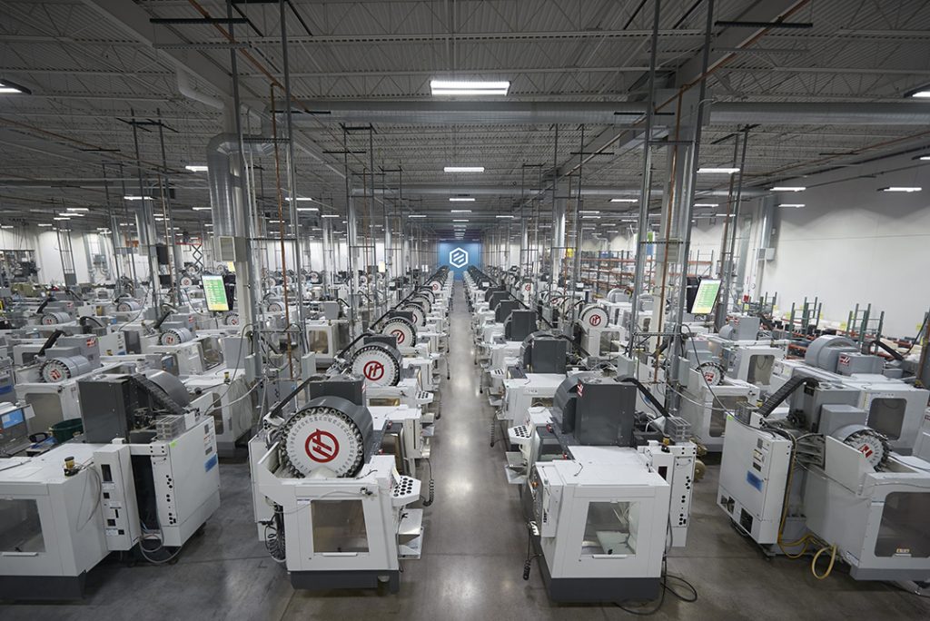 A CNC machining plant at Protolabs. Photo via Protolabs.