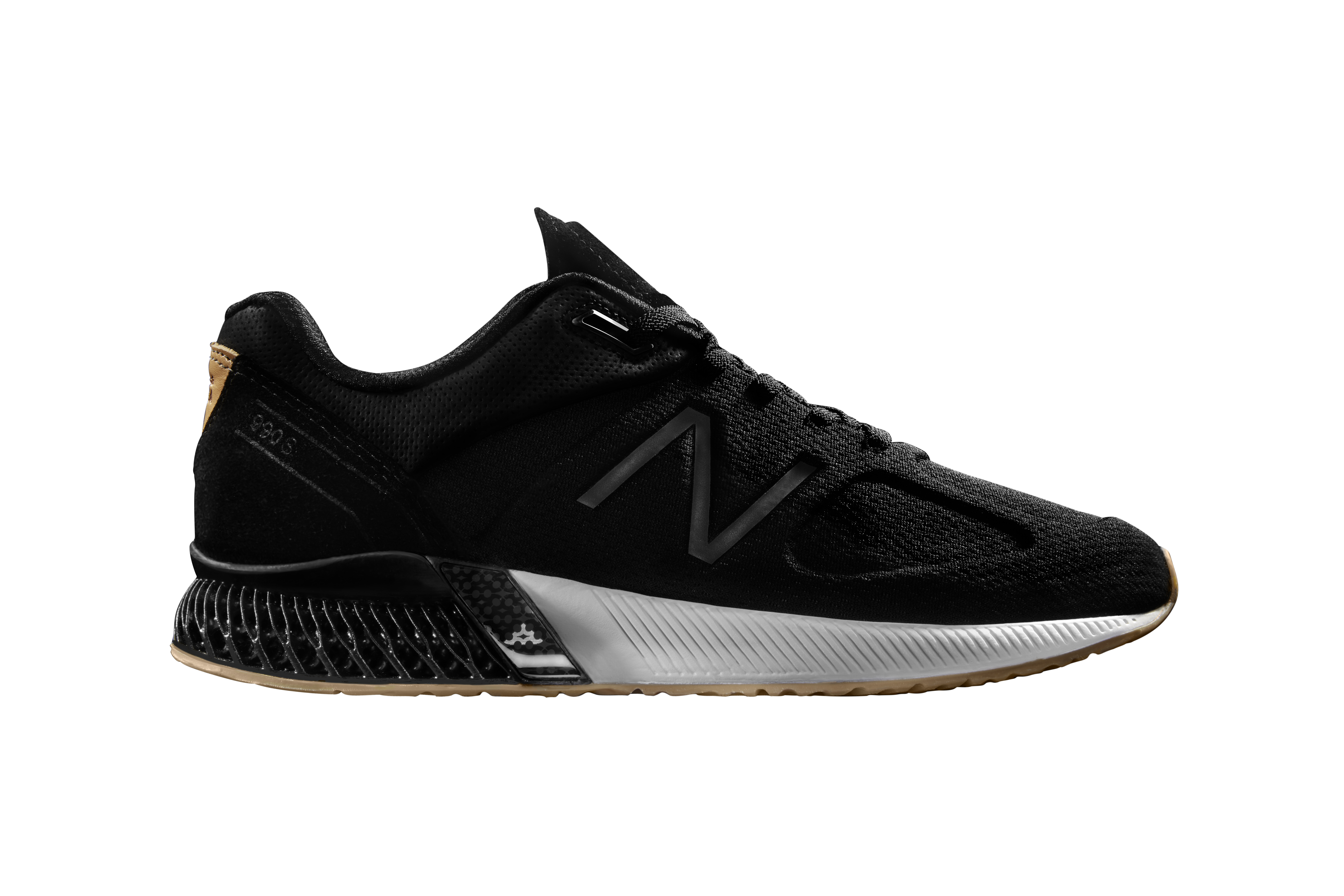 The reimagined New Balance 990 Sport with a 3D printed heel. Photo via New Balance.