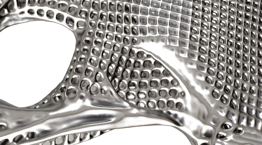 Complex lightweight metal 3D printed structures. Photo via AMendate.