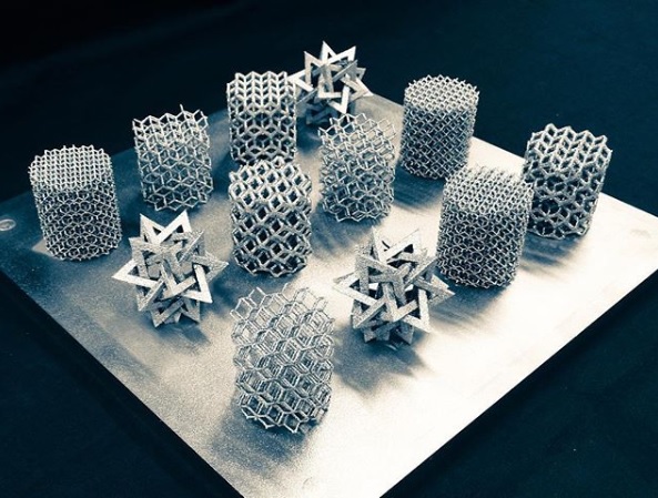 3D printed metal components. Photo via Politecnico di Milano.