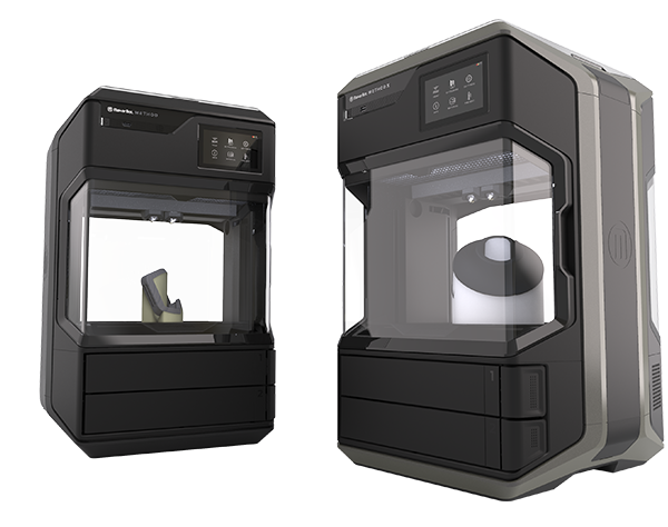The METHOD (left) and METHOD X (right) 3D printers. Photo via MakerBot
