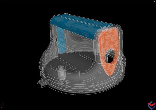 Manufacturing Geometry Correction module within Volume Graphics software corrects mold design for 3D printing. Image via Volume Graphics.