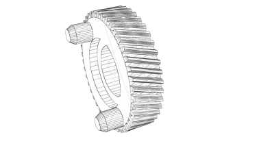 A 3D CAD file of an existing part developed by ZVerse from an image of the gear alone. This part took less than two days to complete. Image via Shapeways.