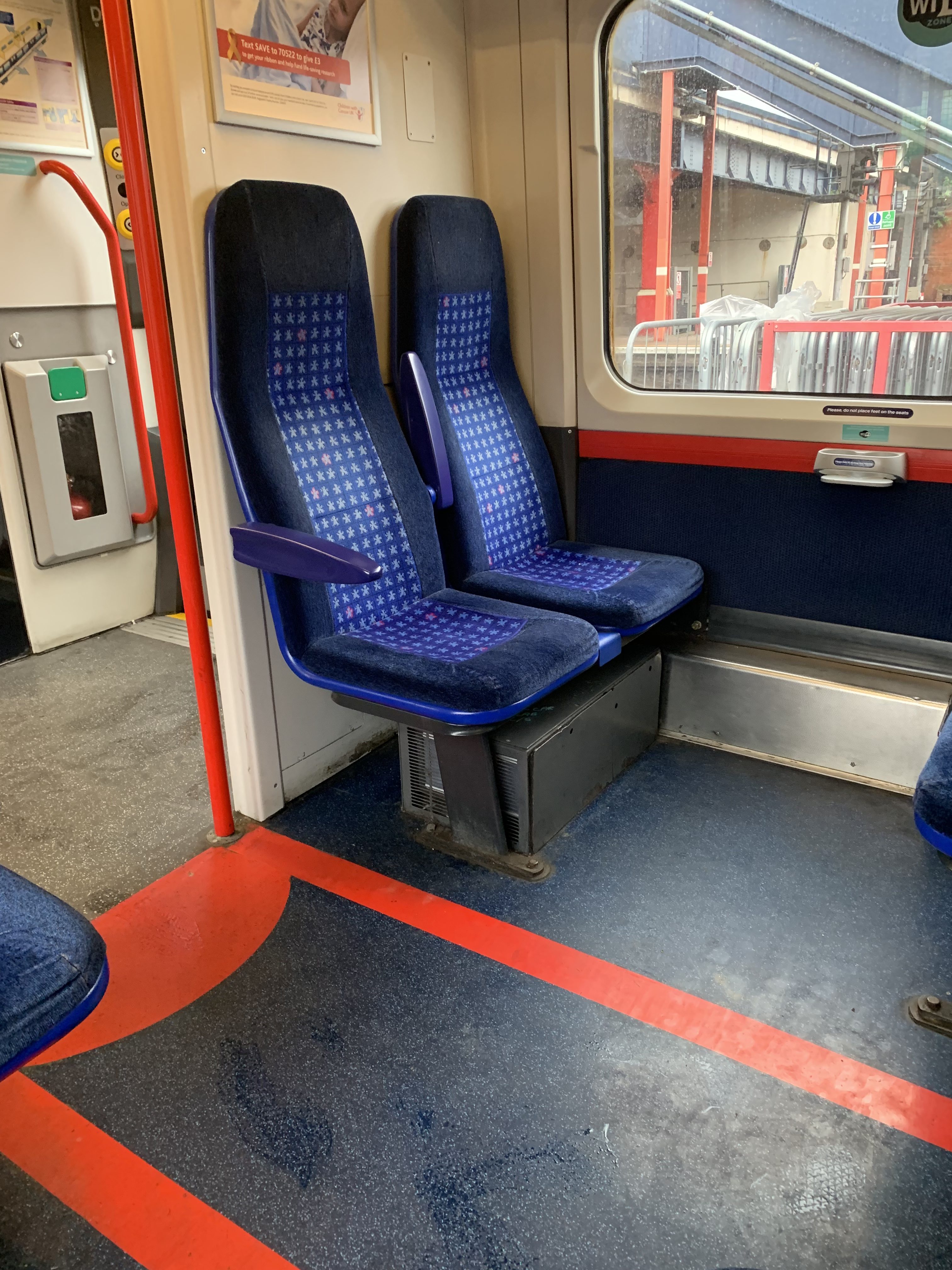 3D printed armrests on Chiltern Railways trains. Photo via Stratasys.
