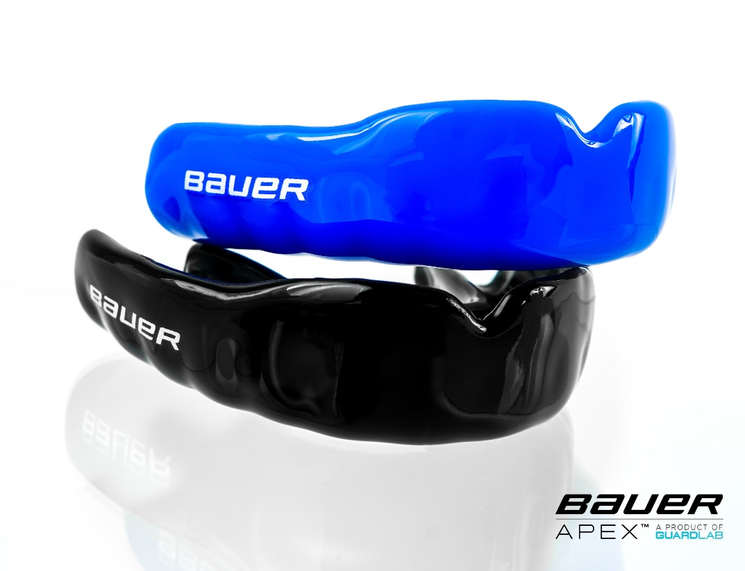 The new Bauer APEX and APEX Lite Mouthguards. Photo via GuardLabs.
