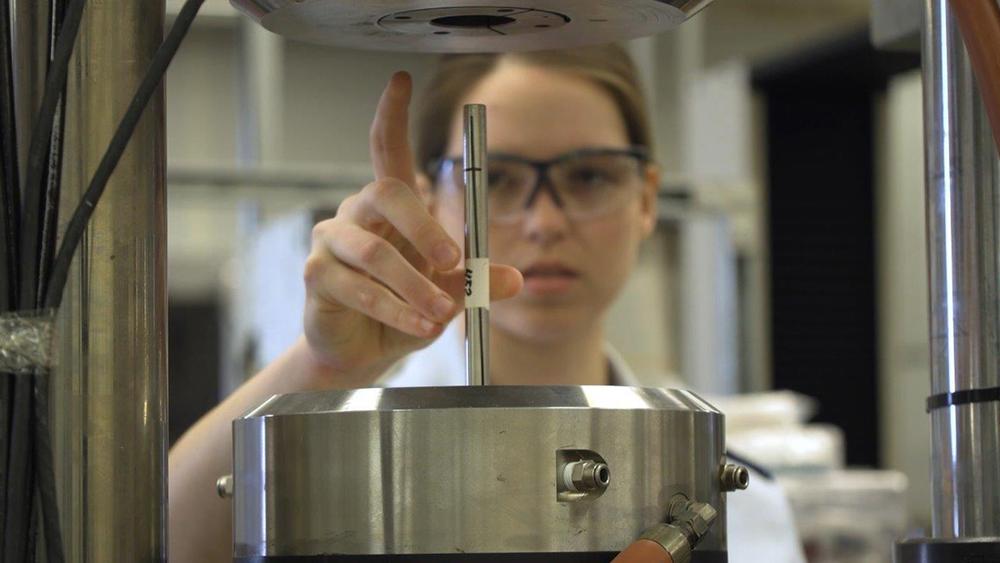 After printing various parts with AF-9628 powder, Capt. Erin Hager analyses the resulting porosity, strength and impact toughness. Photo via Air Force Institute of Technology.