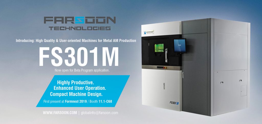 The FS301M metal 3D printer from Farsoon. Photo via Farsoon Technologies