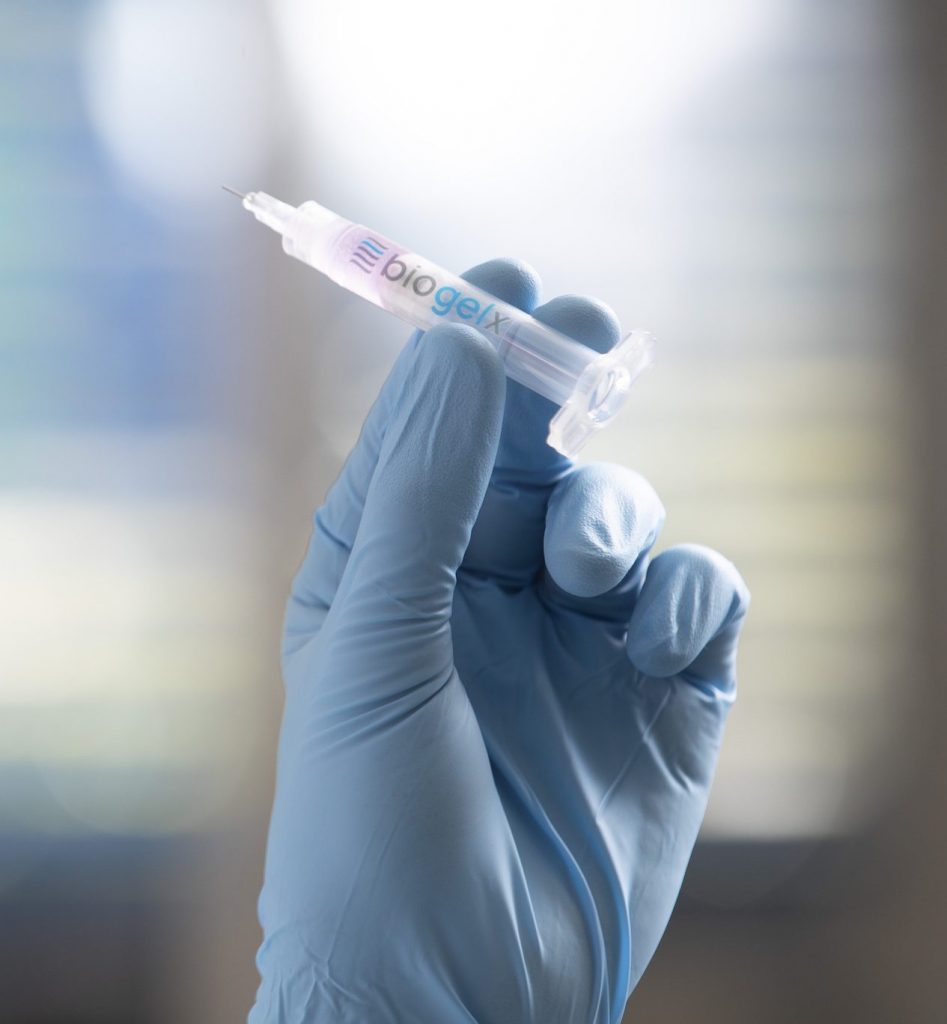 Syringe containing Biogelx™-INK. Photo via Biogelx