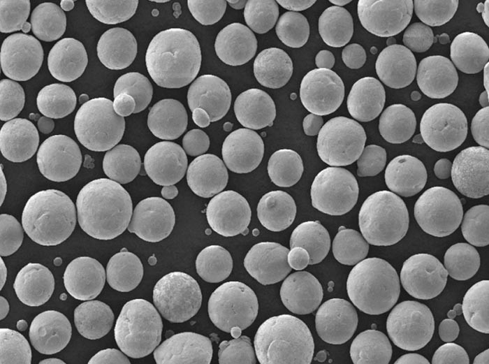 Spherical niobium powder for additive manufacturing. Image via H.C. Starck Tantalum and Niobium.