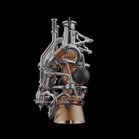 The E-2 engine. Video via Launcher.
