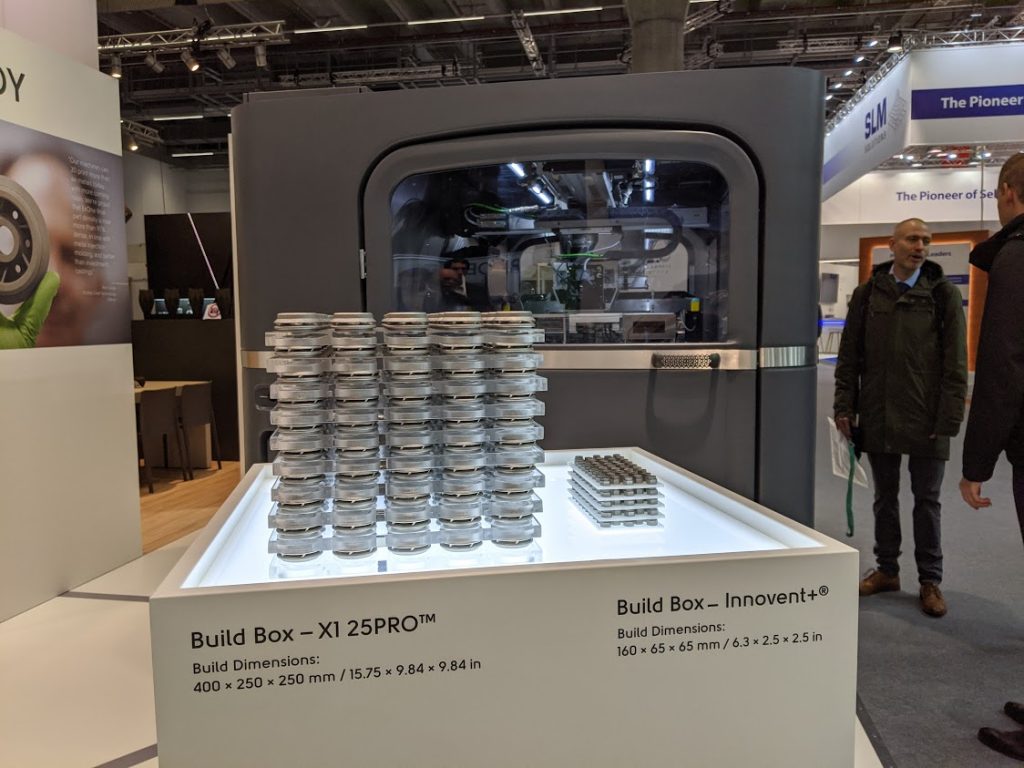 ExOne X1 25PRO at formnext 2019. Photo by Michael Petch.