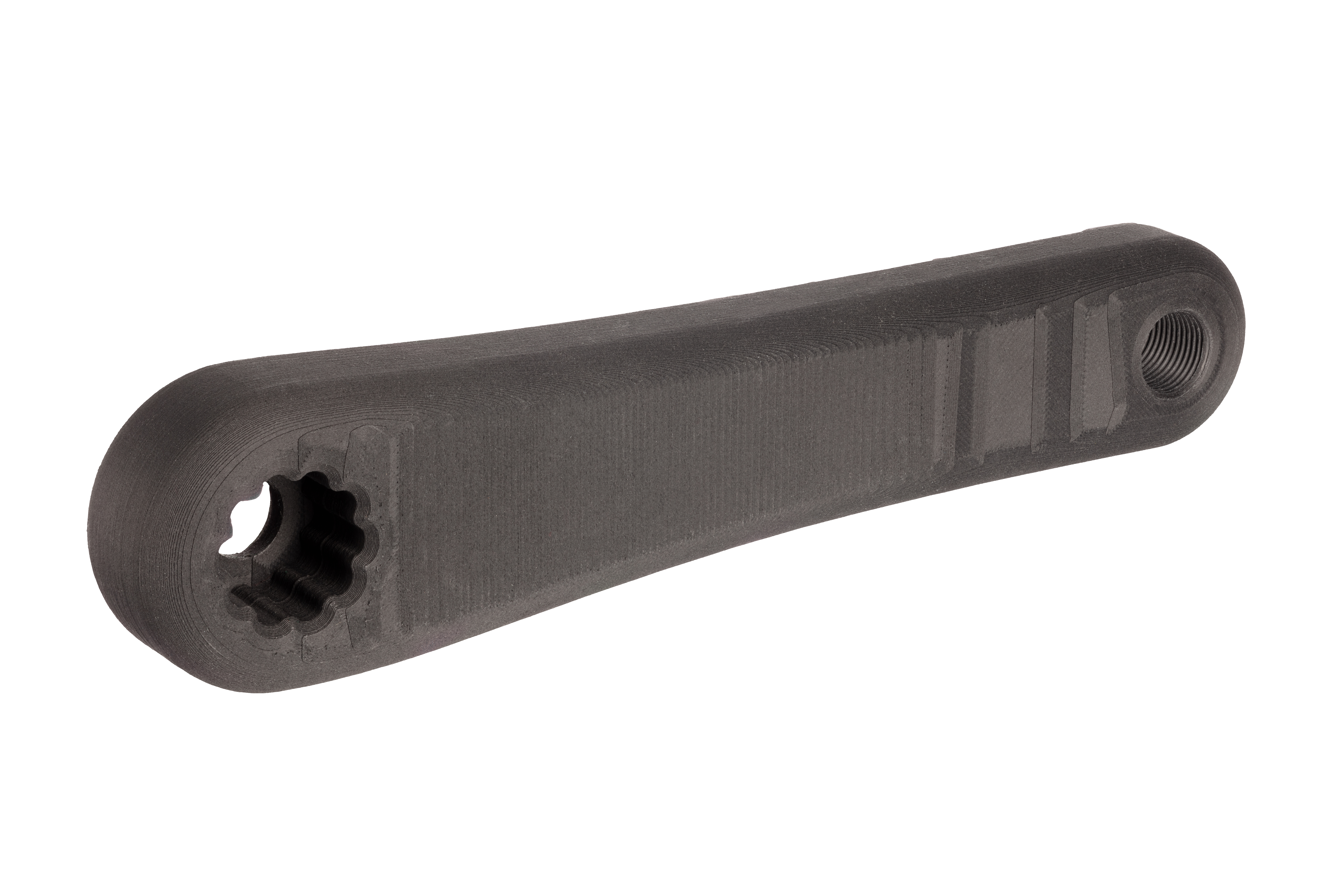 Pedal crank manufactured using the Fiber 3D printer. Photo via Desktop Metal.