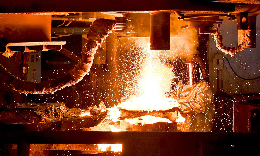 High capacity water atomization process at GKN's Buzau plant in Romania. Photo via GKN.