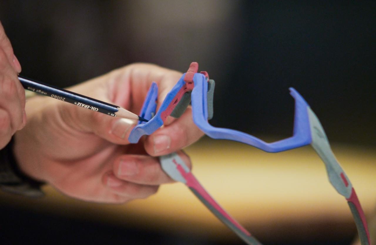 3D printed Oakley eyewear frames created using HP Multi Jet Fusion. Photo via HP.