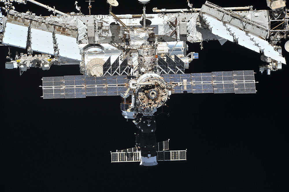 The ISS Exterior. Photo via Roscosmos/ NASA/TTUHSC El Paso.