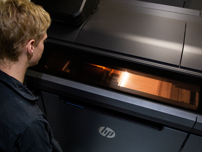 HP MJF 3D printing at Prototal. Photo via Prototal.
