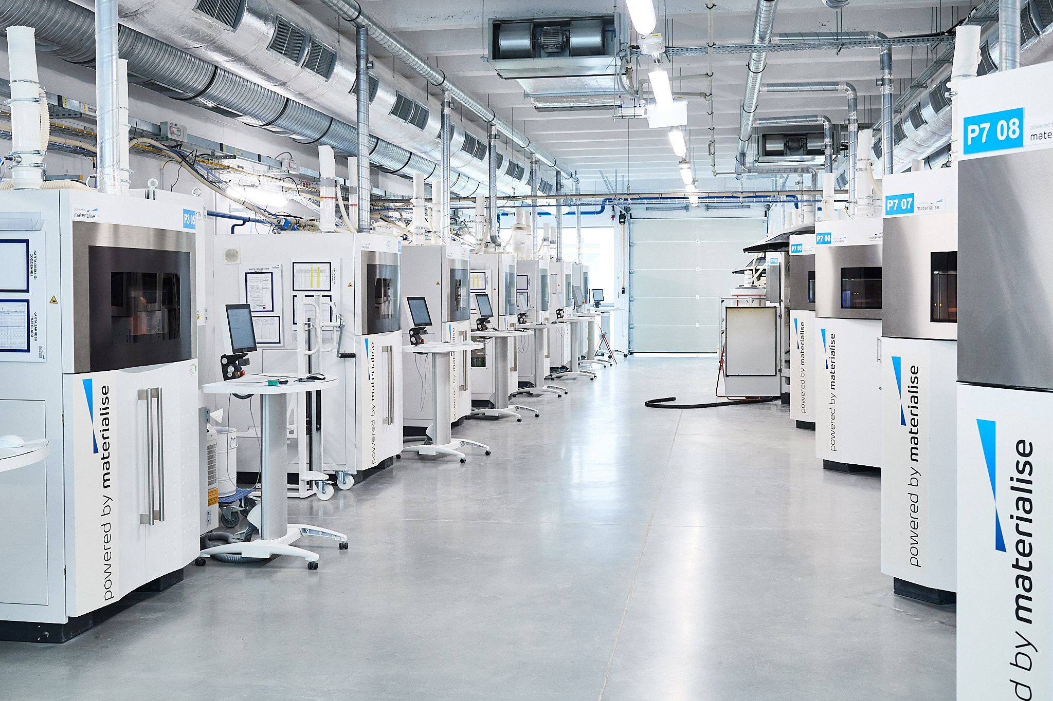 Materialise 3D printer facility in Leuven, Belgium. Photo via Materialise
