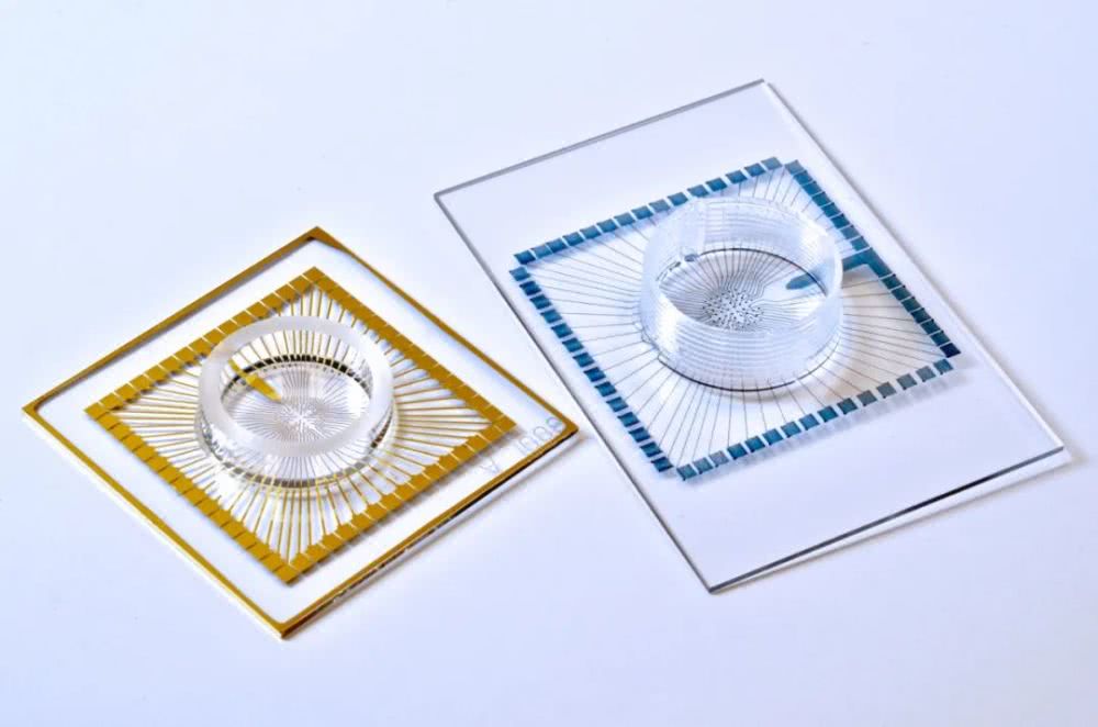 The team has also printed soft multi-electrode arrays. Photo via MIT.
