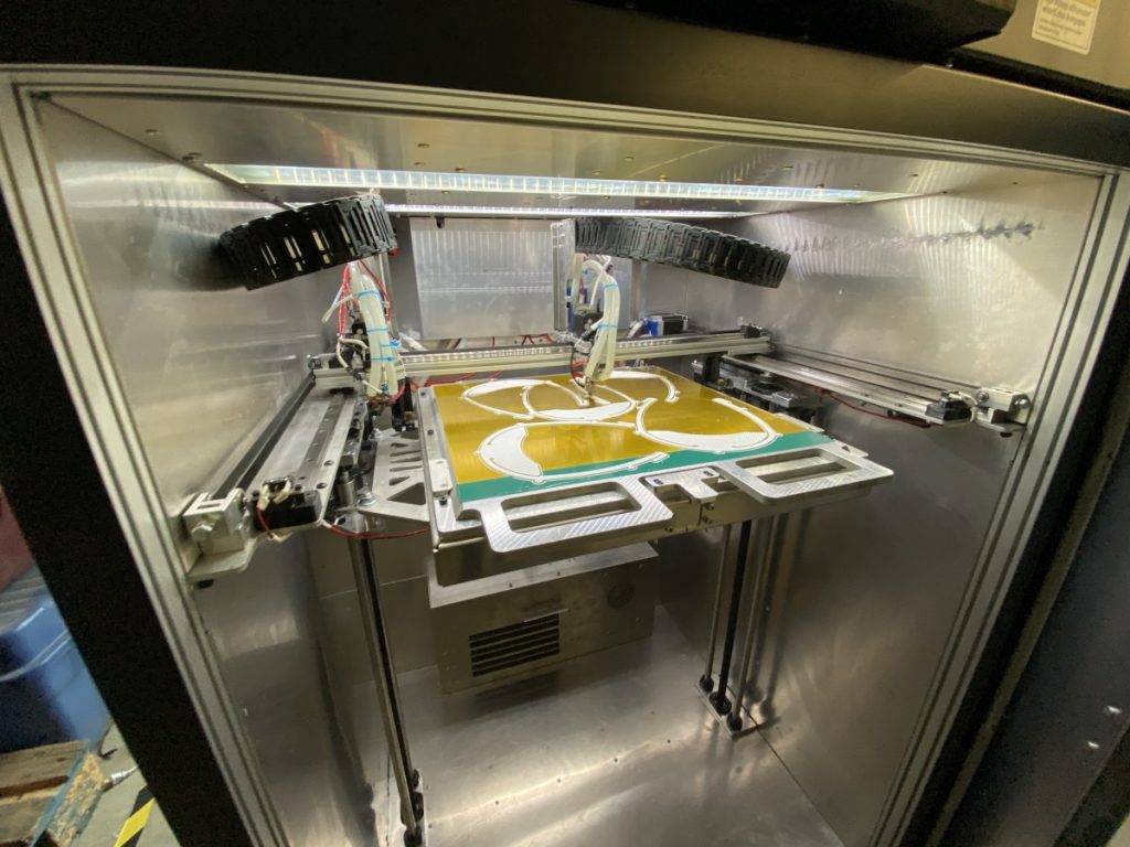 AON3D 3D printing face shields. Photo via McGill University.