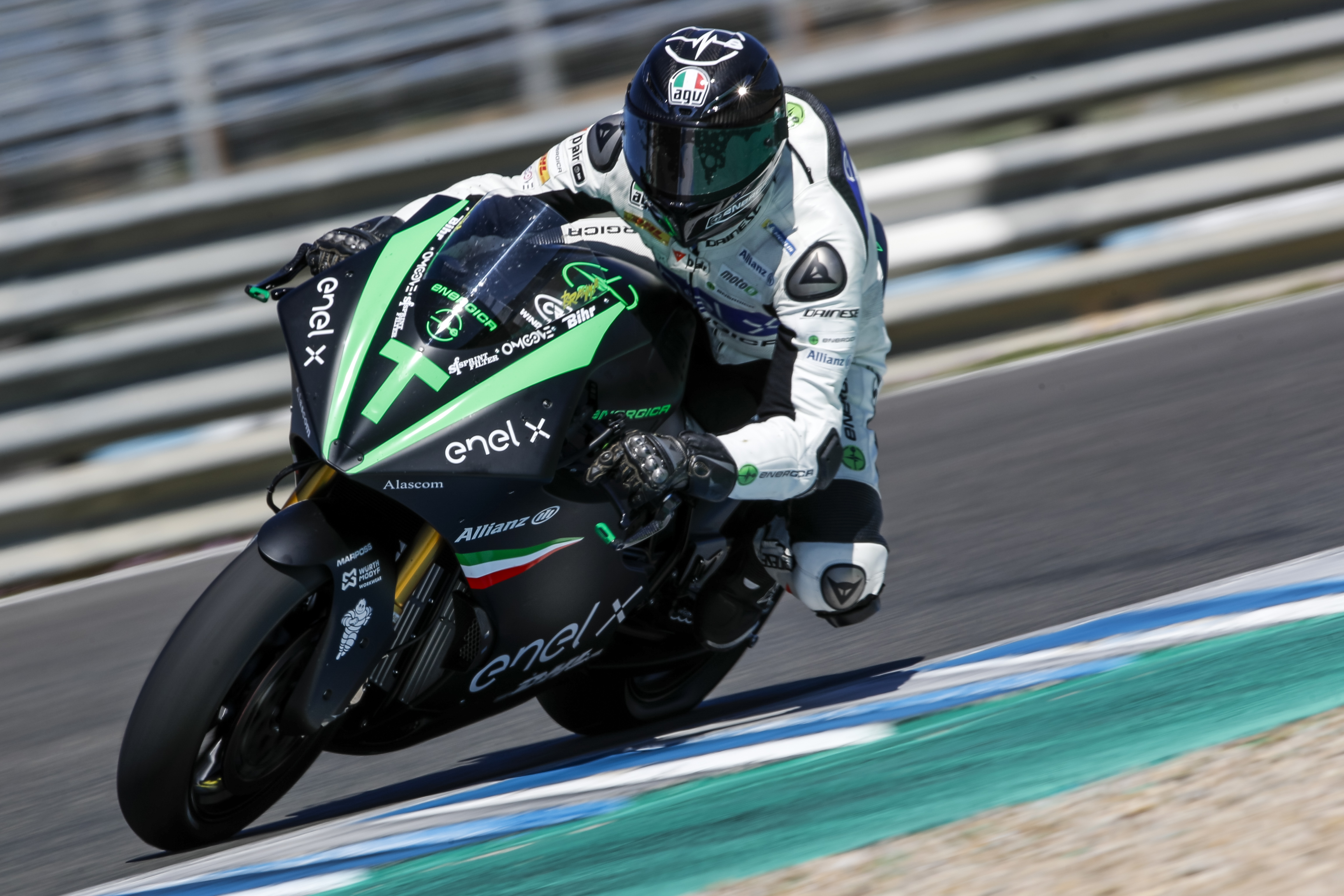 Test ride of the Energica Ego Corsa. Photo via CRP Technology