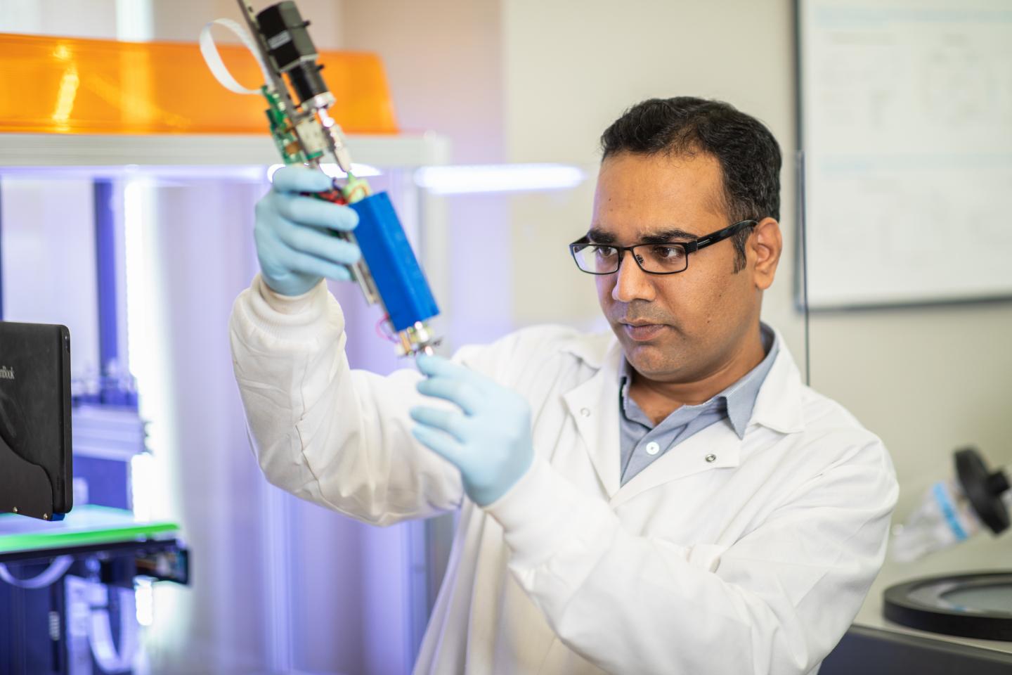 Dr. Akhilesh Gaharwar and his multidisciplinary team are finding new ways to the design and produce 3D-bioprinted bone tissue to benefit bone regeneration. Photo via Texas A&M Engineering.