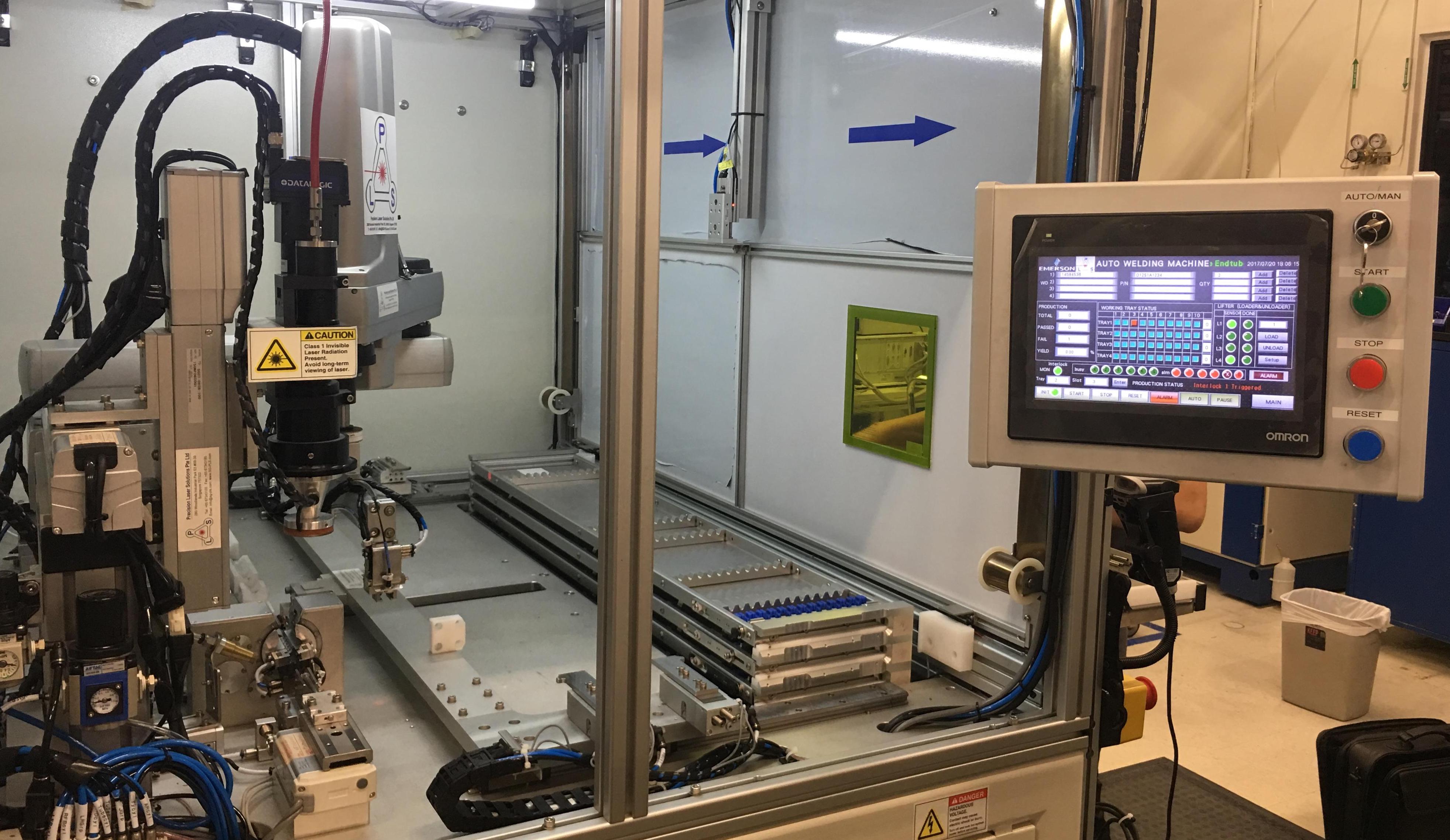NAMIC's facilities include fully automated precision micro-welding with pulsed lasers (pictured). Photo via NAMIC.