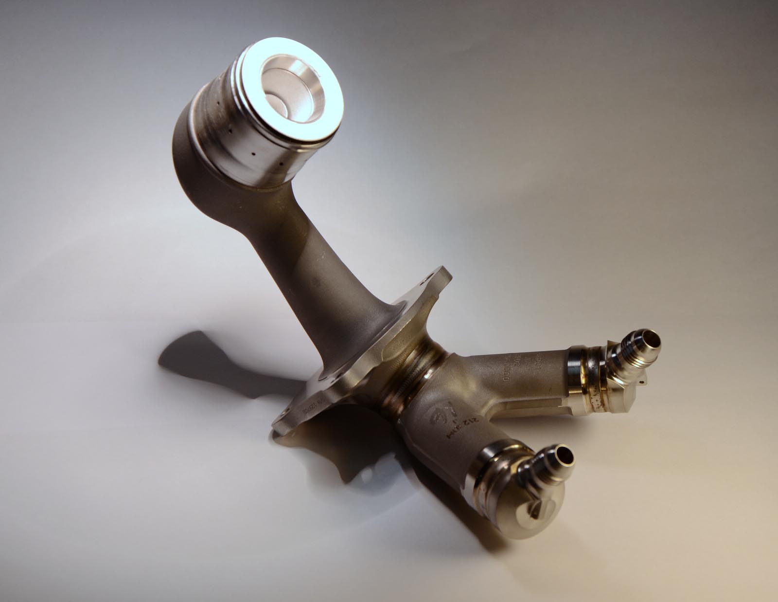 The 3D printed LEAP fuel nozzle for the GE9X. Photo via GE.