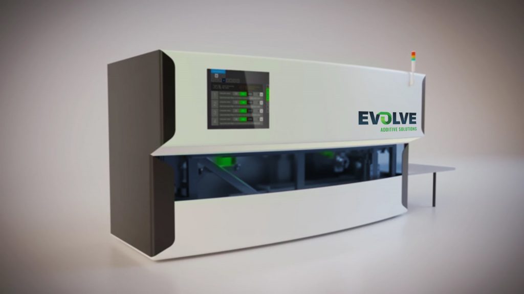 The Evolve STEP 3D printing system. Photo via Evolve.