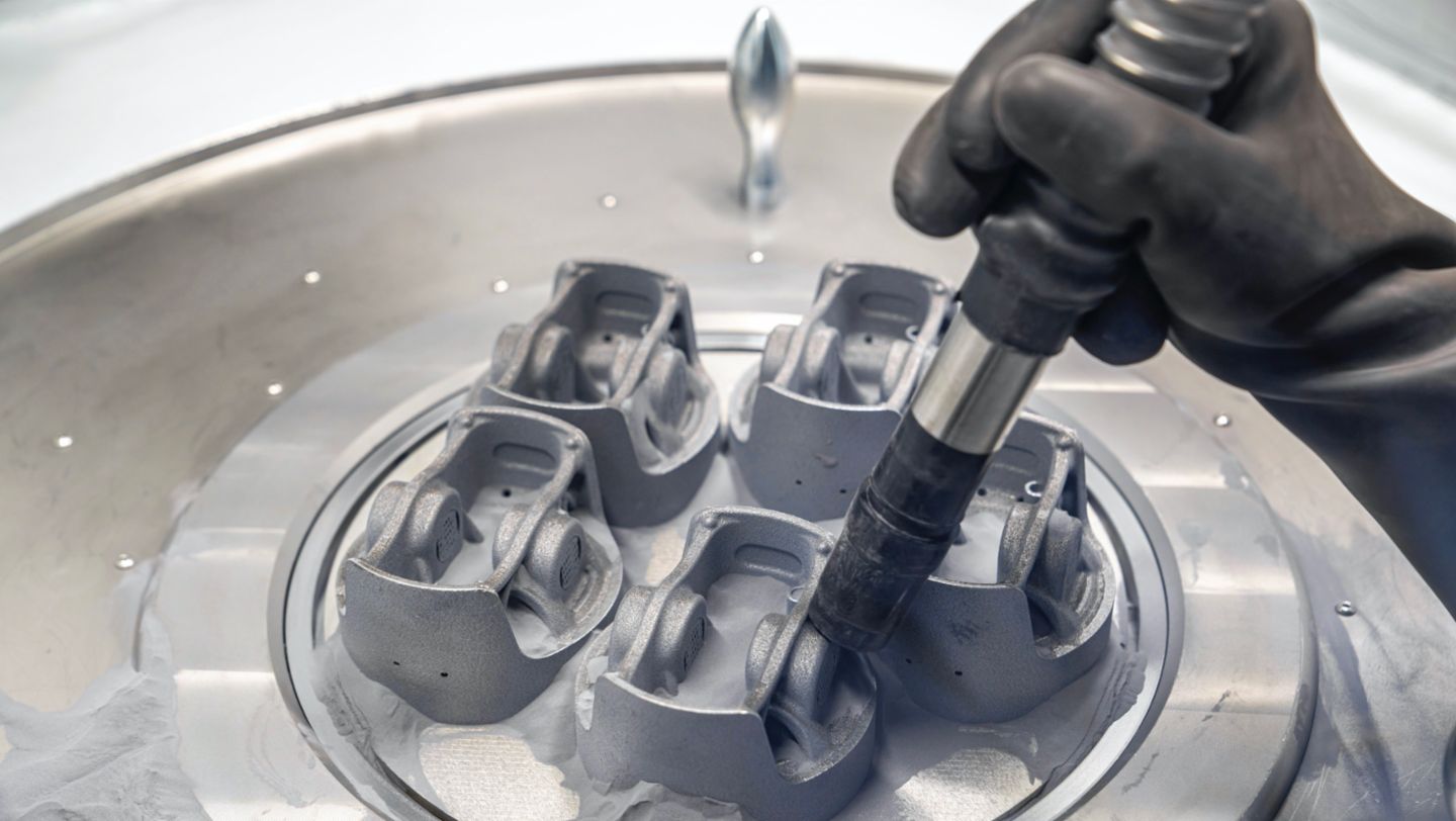 Porsche's 3D printed pistons passed initial validation testing. Photo via Porsche.