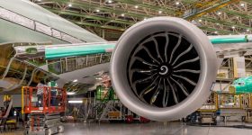 GE Aviation has also used 3D printing to produce aircraft parts, including in Boeing's 777x jet engine (pictured). Photo via Boeing.