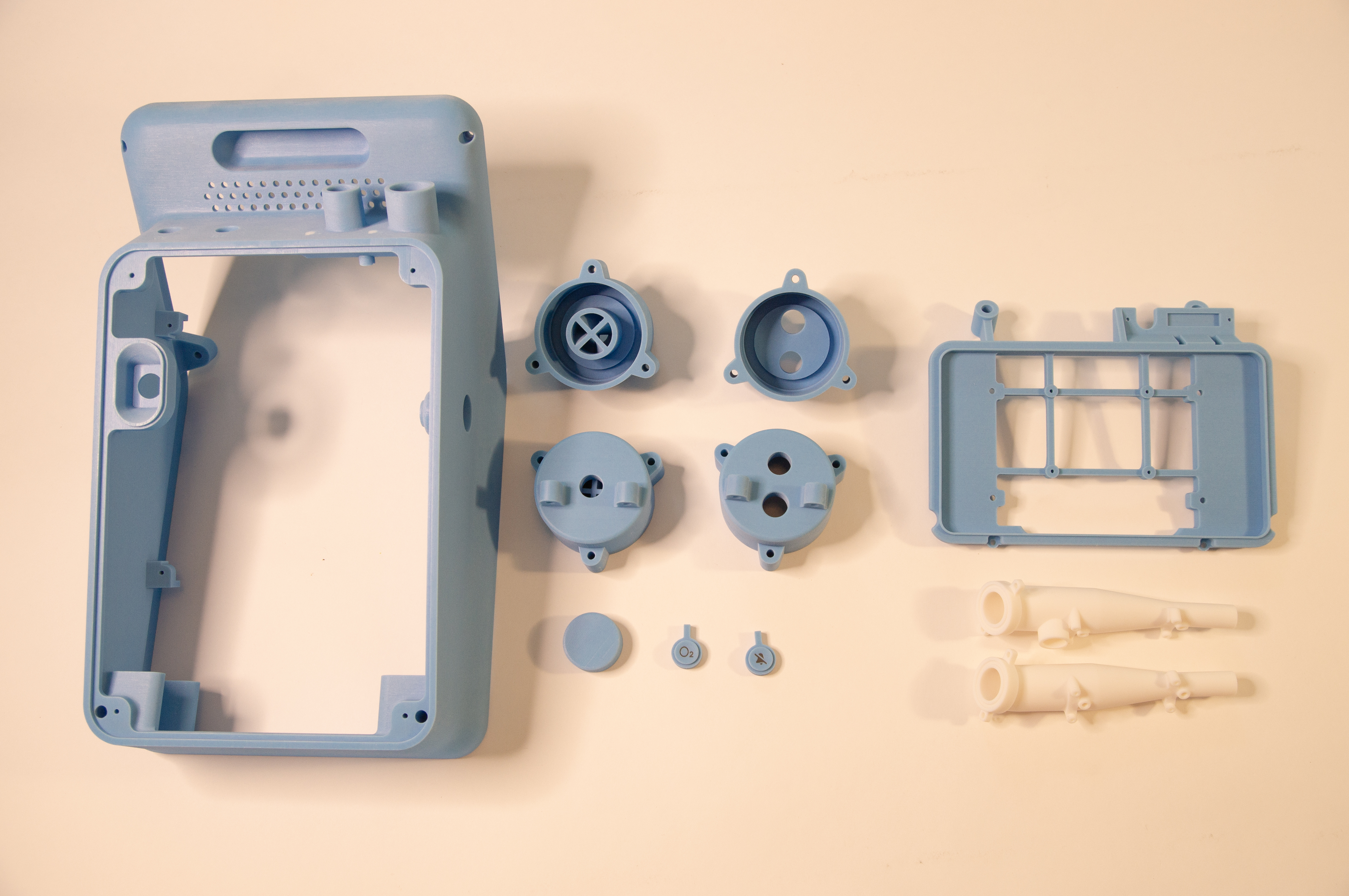 The second-placed InVent Pneumatic Ventilator design's prototype parts (pictured), were produced using a Stratasys J850 3D printer. Photo via BusinessWire.