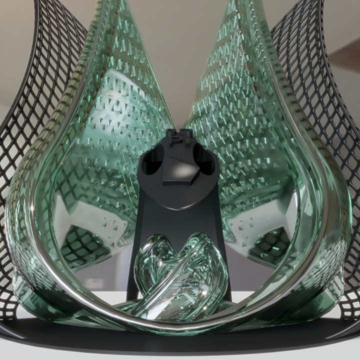 Dionisis' Bloom trophy design was also entered into the 2019 Trophy Design Competition. Image via 3D Printing Industry.