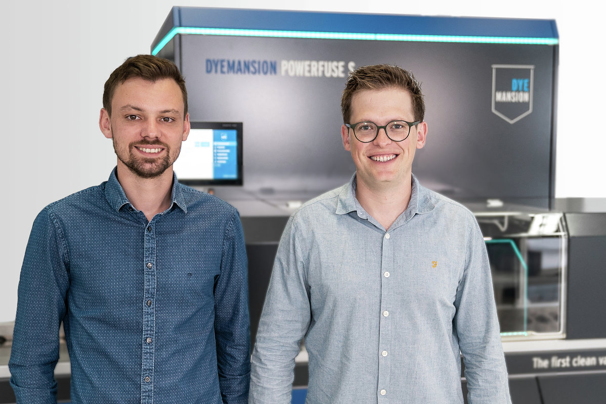 Felix Ewald (pictured right) expressed his delight at the results of the company's latest funding round. Photo via DyeMansion.