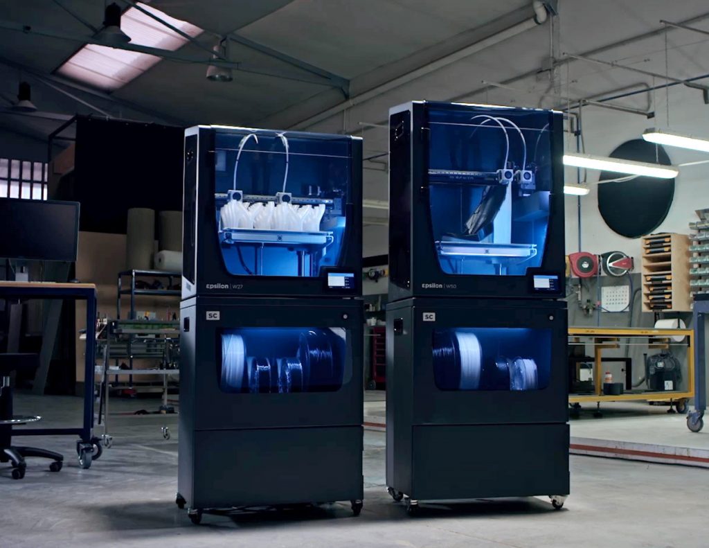 Featured image shows BCN3D's W50 and W27 systems with its new Smart Cabinet attached. Photo via BCN3D.