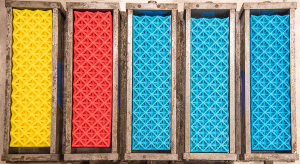 A set of 3D printed octet lattices. Photo via UC Berkeley.
