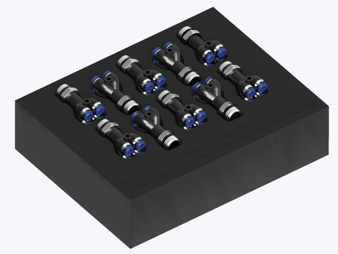 A 3D printed hardware kitting tray designed using the nTop platform. Image via nTopology.