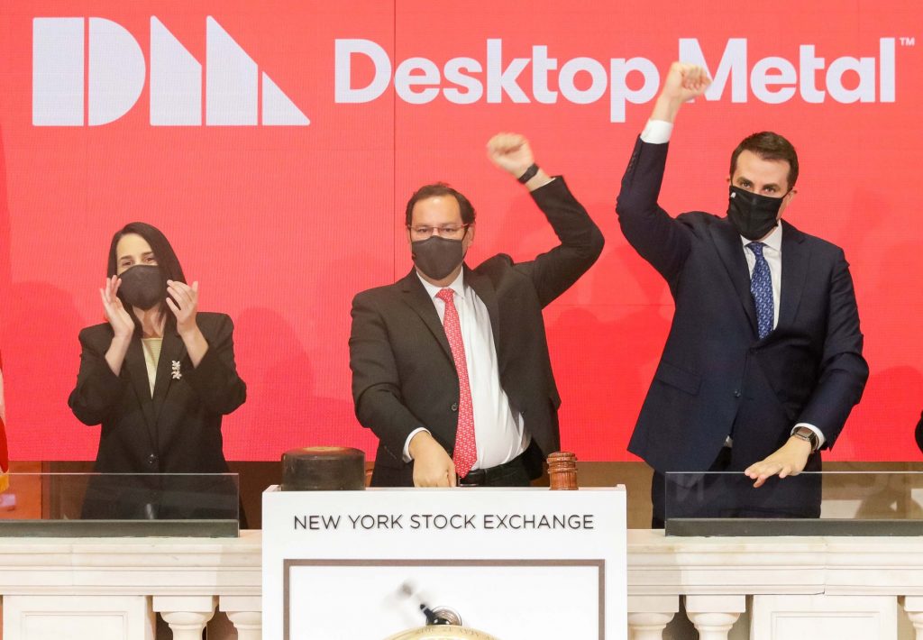 Following the conclusion of its merger with Trine, Desktop Metal has now gone live on the NYSE. Photo via Desktop Metal.