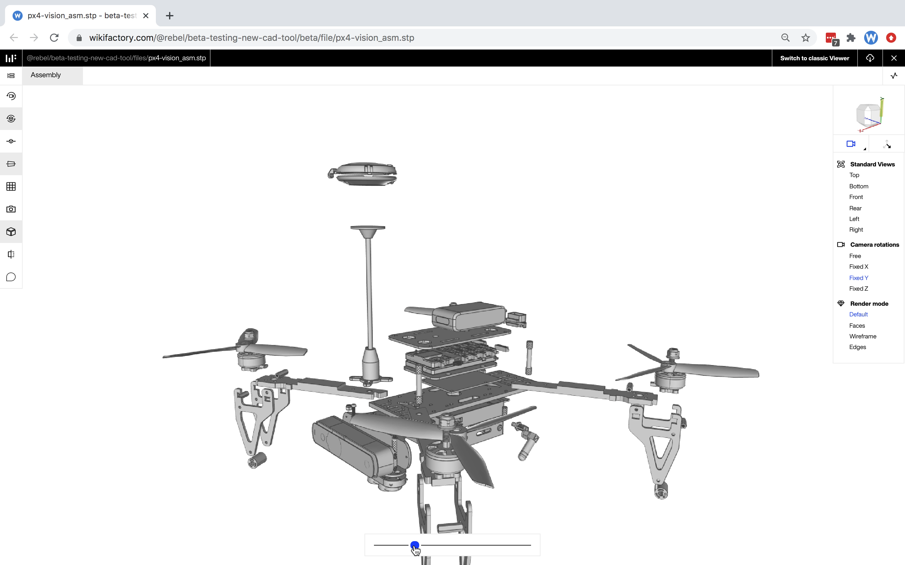 Wikifactory's new Collaborative CAD Tool. Image via Wikifactory.