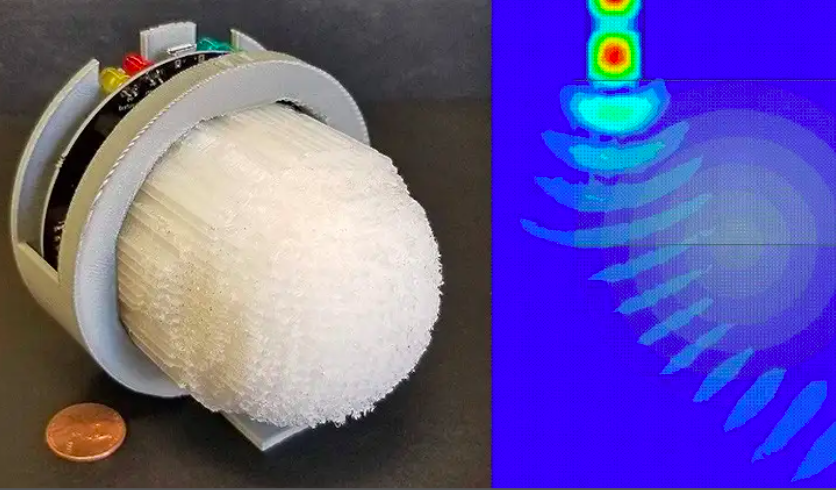 The Delaware team has developed a series of 3D printed lens prototypes that are compatible with 5G frequencies. Image via the University of Delaware.