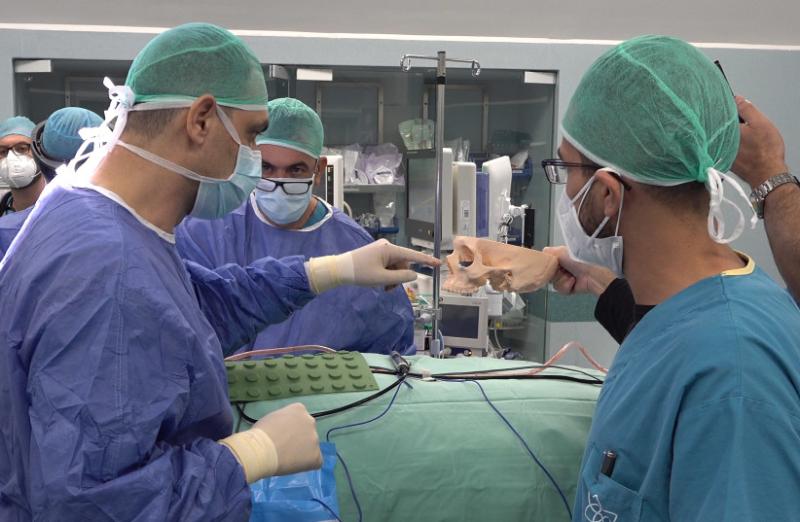 The team's AR-enhanced surgical procedure took just 90 minutes to complete from start-to-finish. Photo via the Galilee Medical Center.